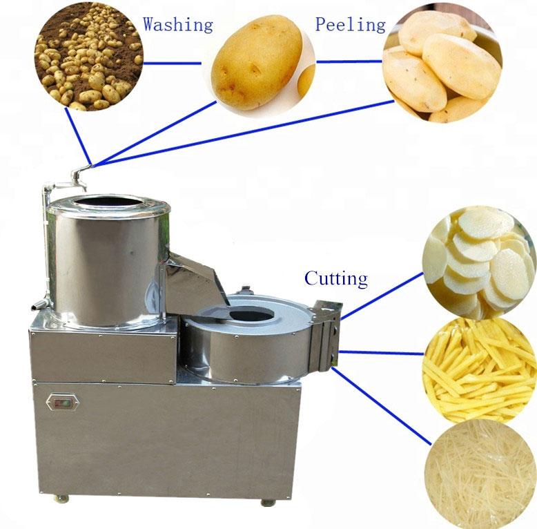 Potato Peeling /Slicing/ Stripping Machine 2