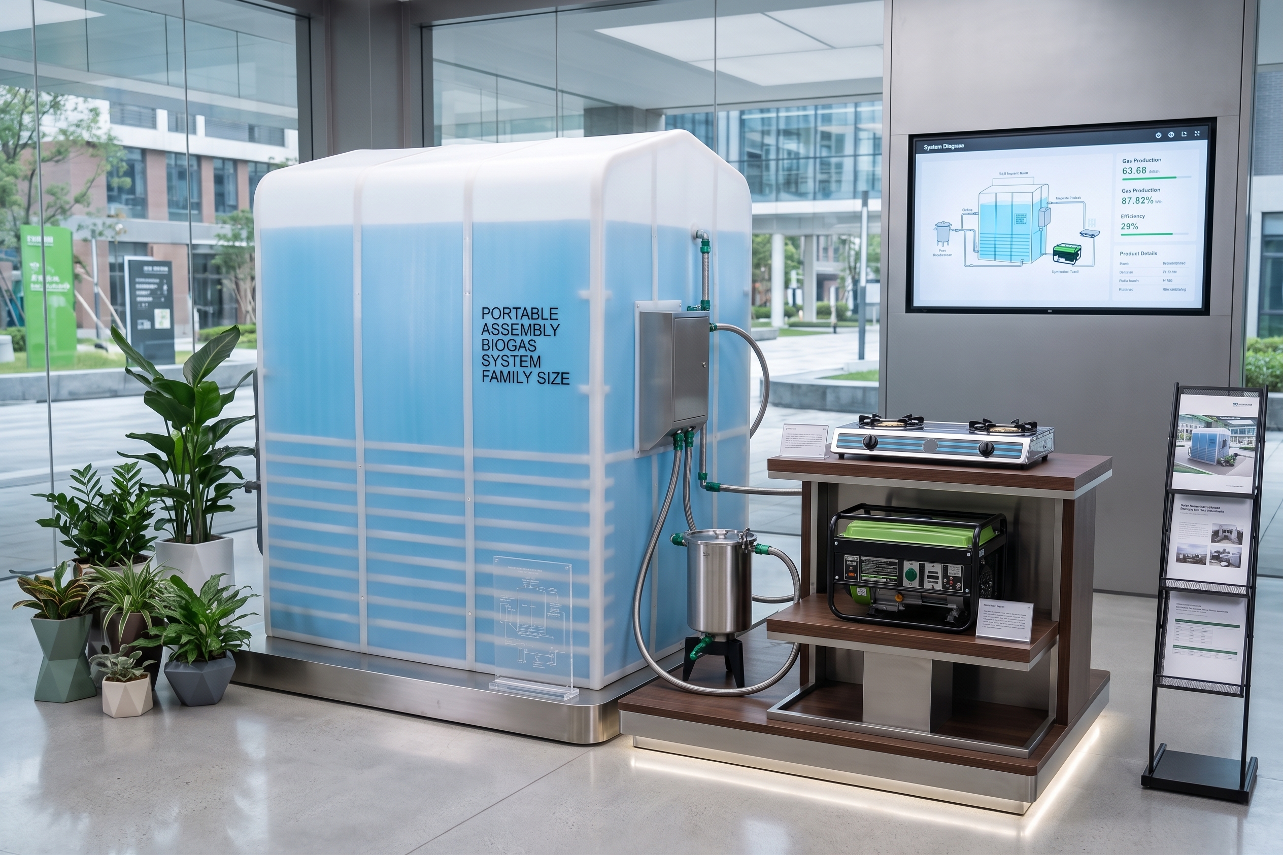 Portable assembly biogas system