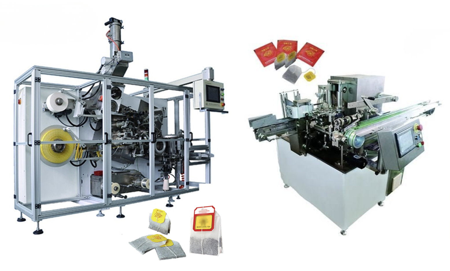 Industrial Tea Packaging System: Double Chamber Bagging with Automatic Envelope Sealing – 120 Bags/Min Capacity