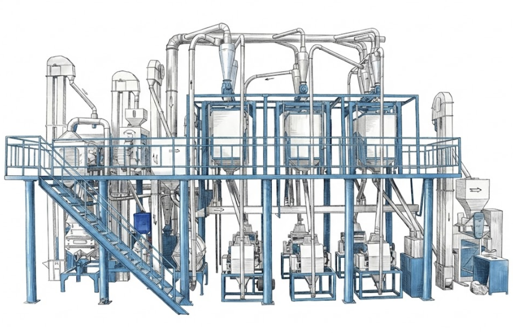 50TPD Industrial Maize Flour Milling Plant
