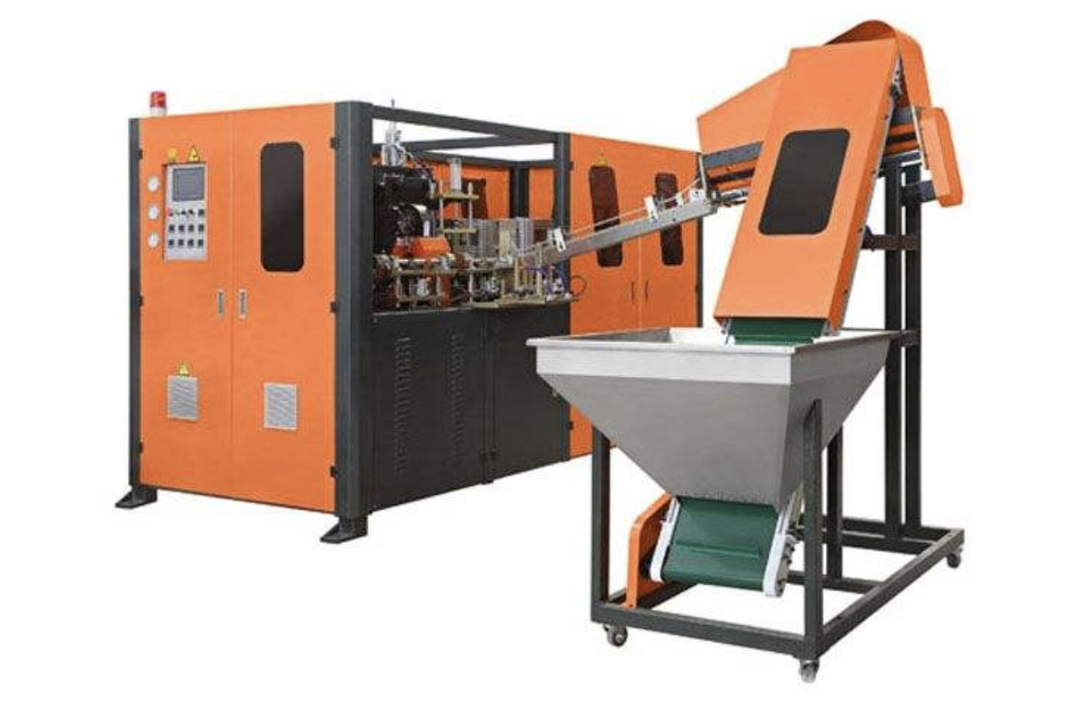 High-Output Model B4 Semi-Auto PET Blowing Line – 4-Cavity, 4000 BPH Complete System with Chiller & Compressor