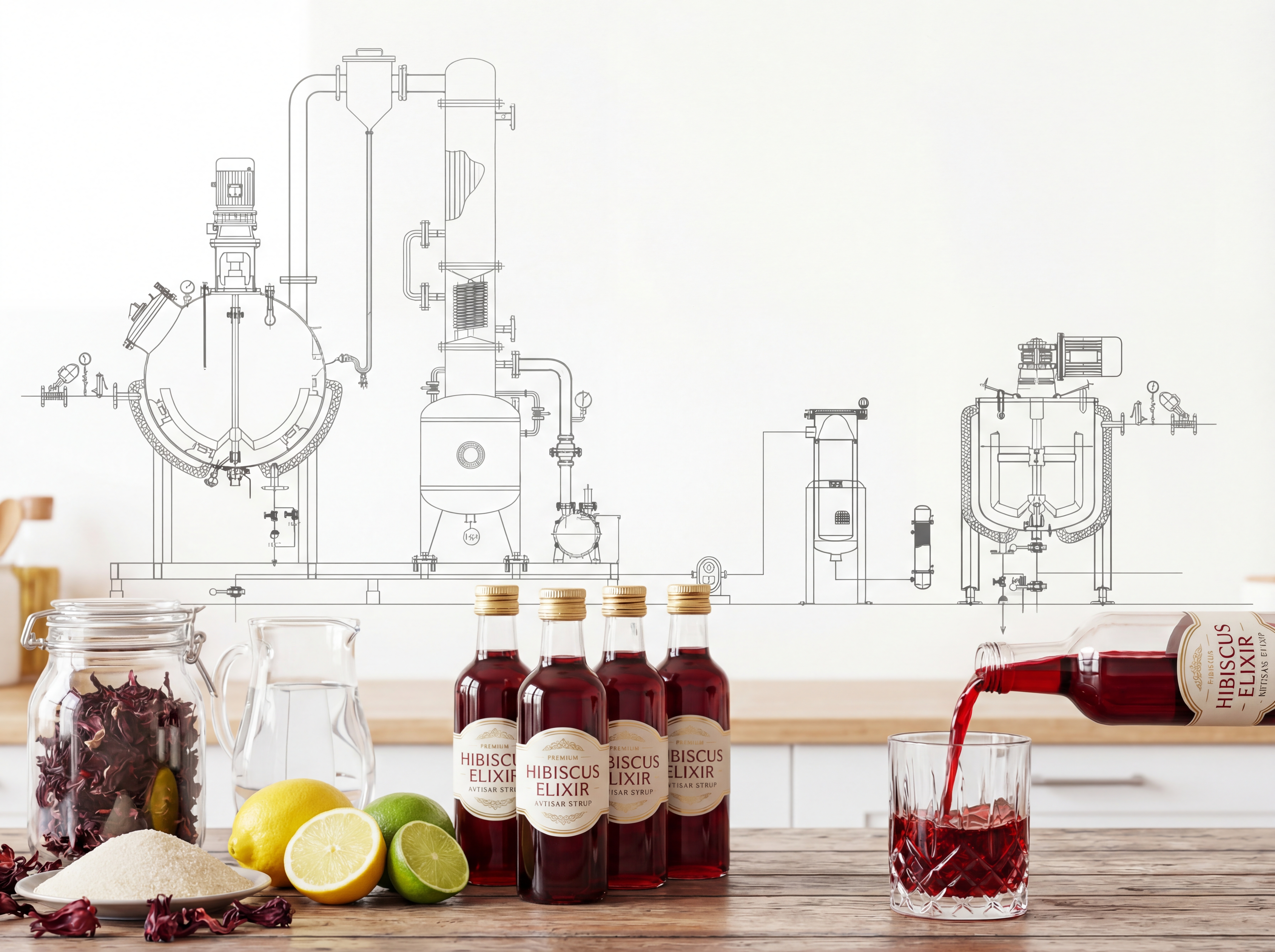 Industrial Grade Hibiscus Syrup Plant