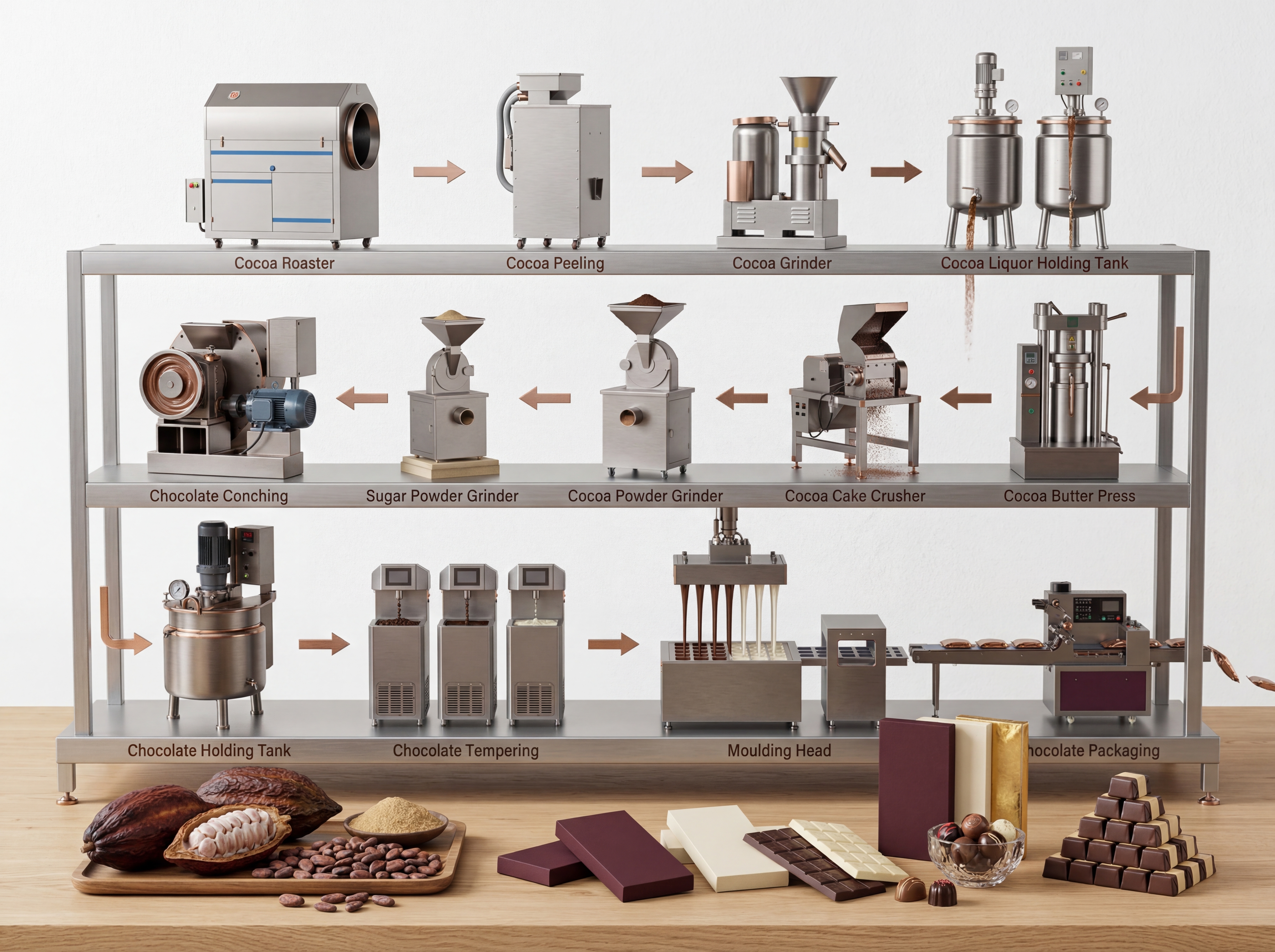 Complete Cocoa Processing & Bean-to-Bar Chocolate Line