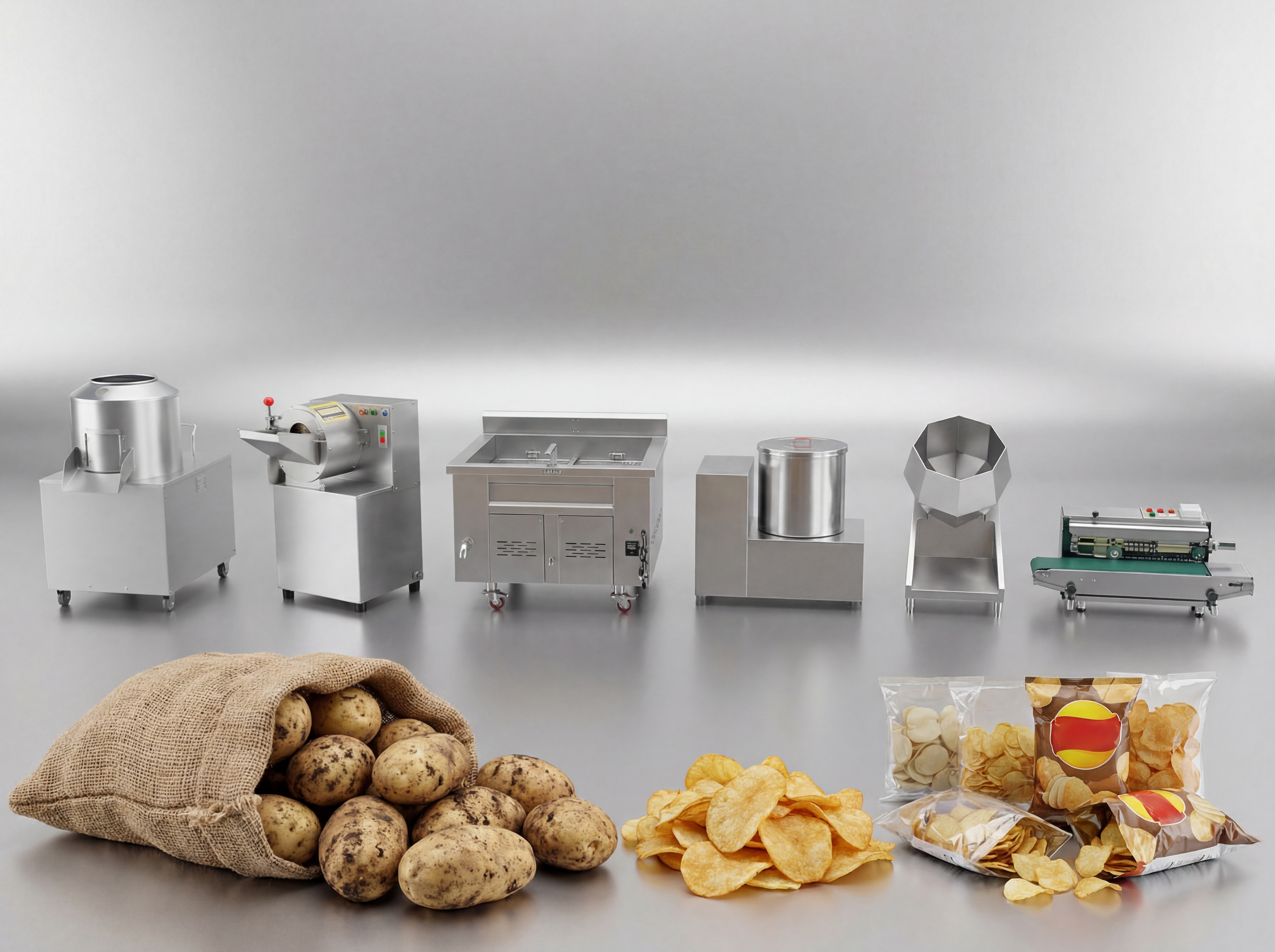 Complete Semi-Automatic Potato Chip Production Line