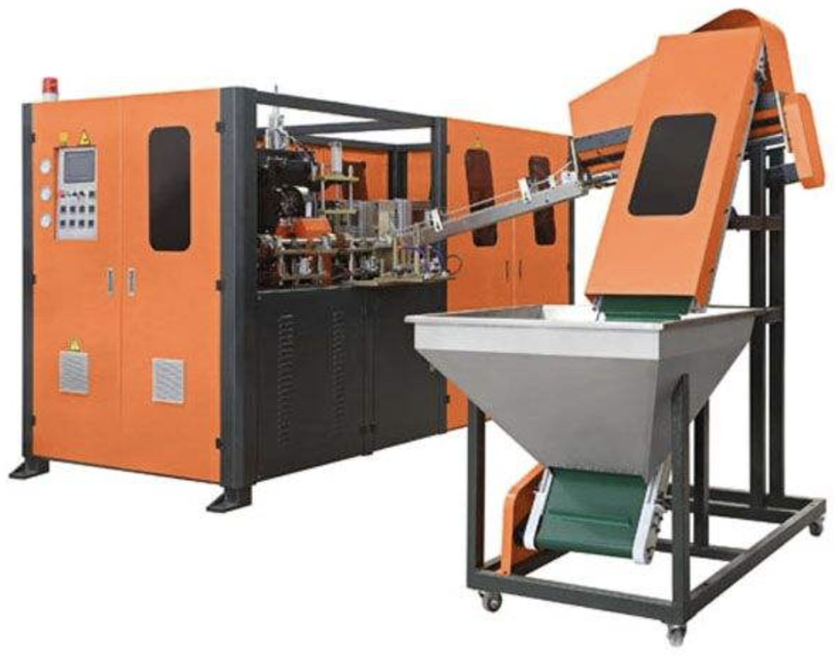 High-Output Model B4 Semi-Auto PET Blowing Line – 4-Cavity, 4000 BPH Complete System with Chiller & Compressor
