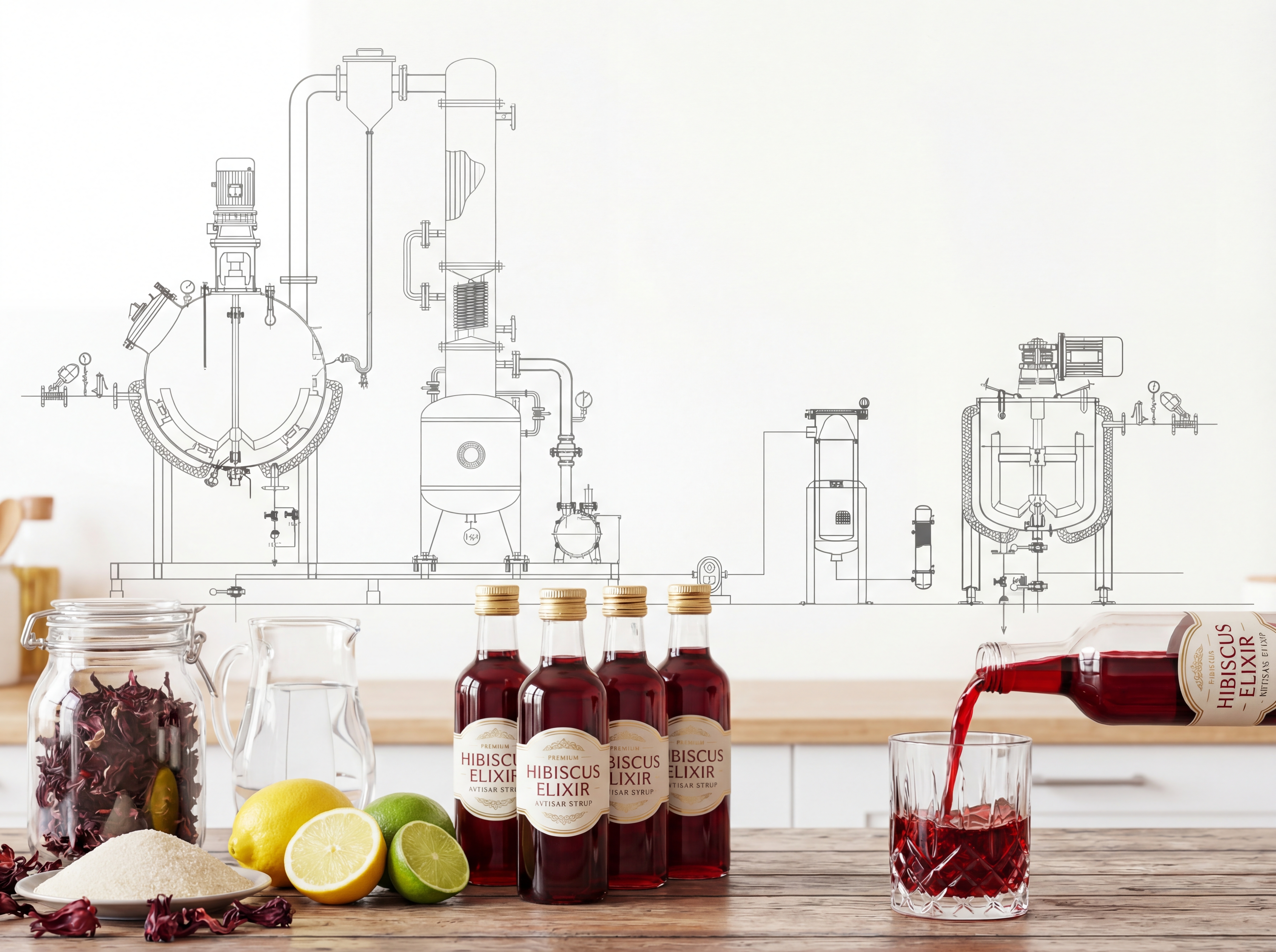 Industrial Grade Hibiscus Syrup Plant