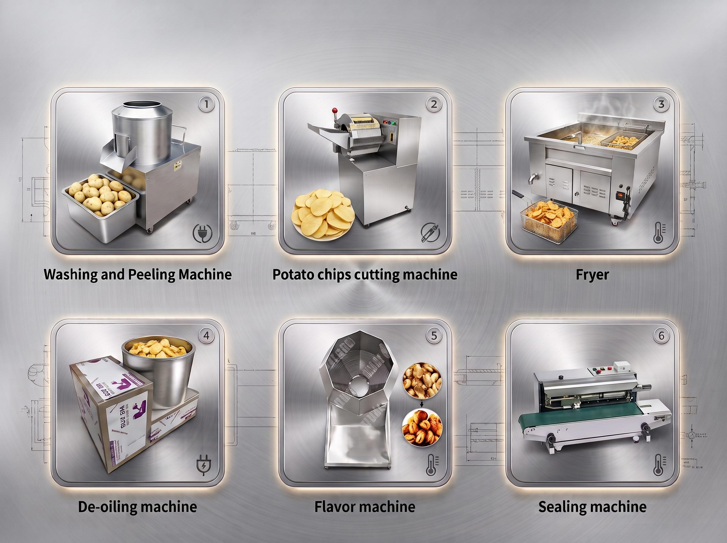 Complete Semi-Automatic Potato Chip Production Line