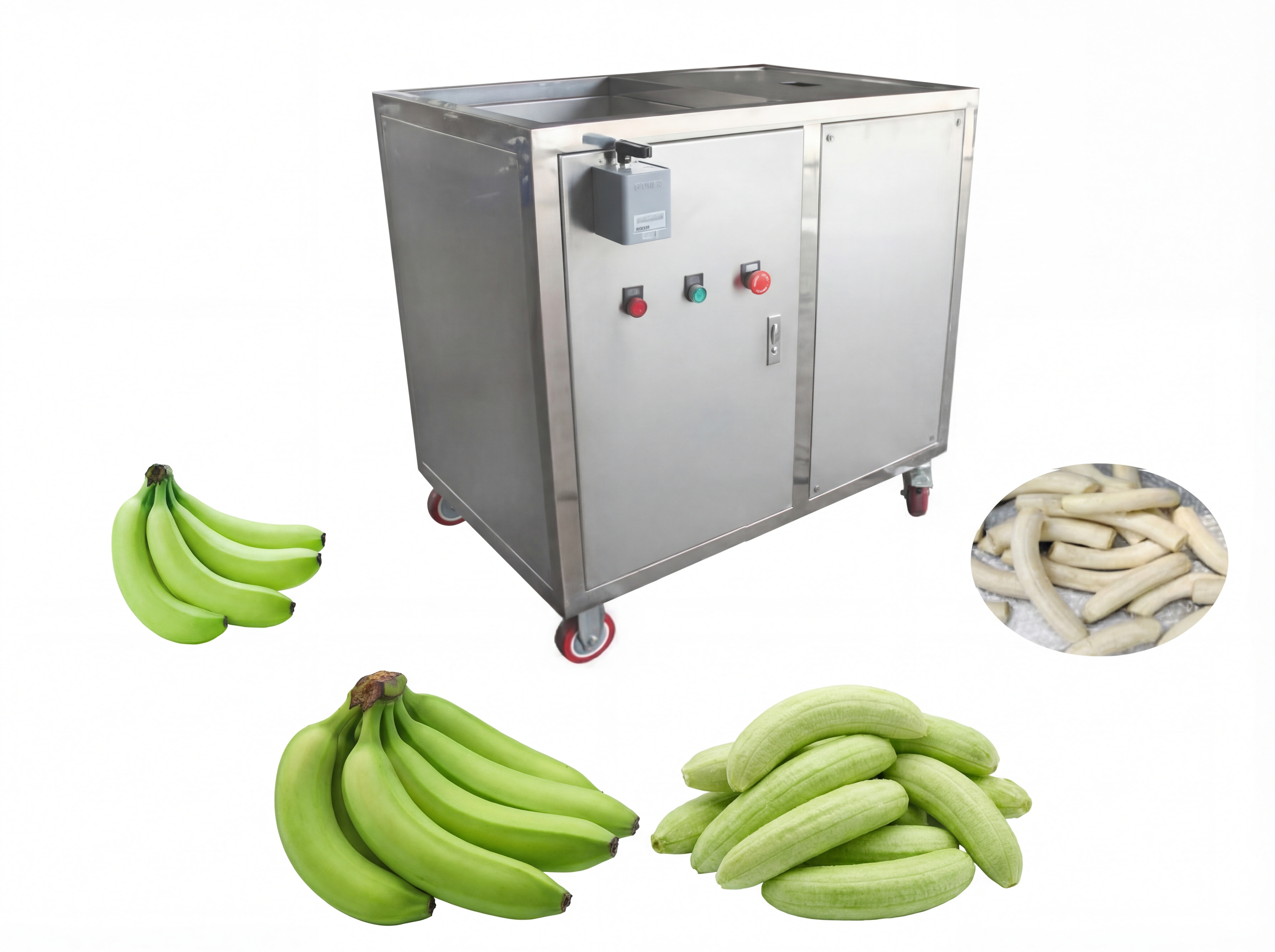 Industrial Multifunction 150 kg/h Green Banana Peeler Machine