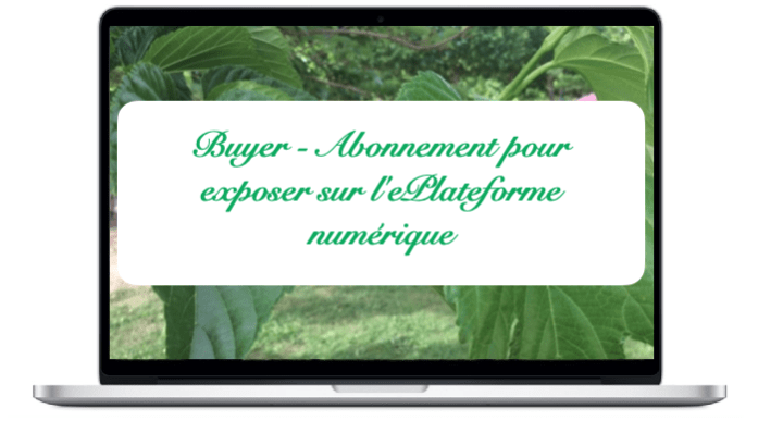  Buyer - Plan abonnement pour Exposer au ePlatforme numérique NIRUDI. 