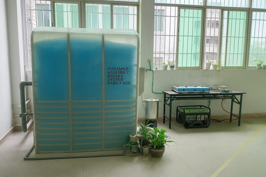 Portable assembly biogas system 3.4m3