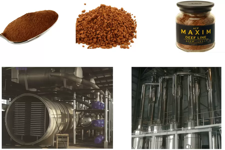 Complete instant coffee production line 