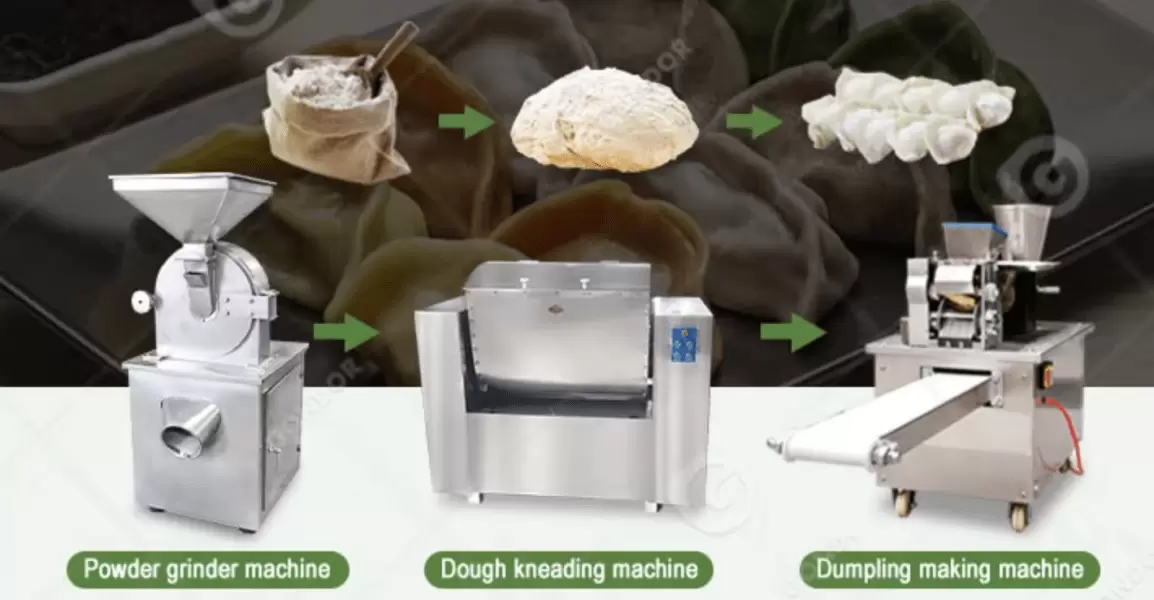 Fully Integrated Dumpling Production Line – From Flour to Finished Dumplings