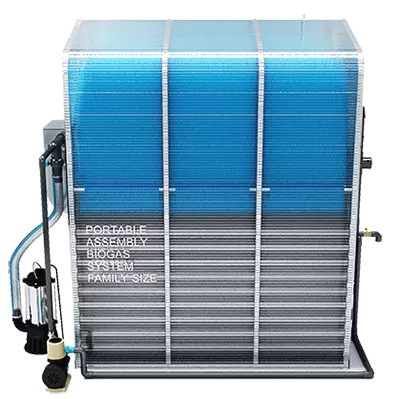 Portable assembly biogas