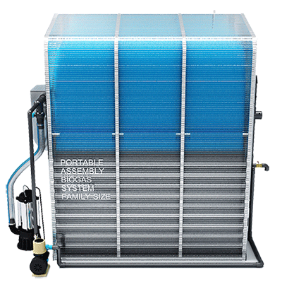 Portable assembly biogas