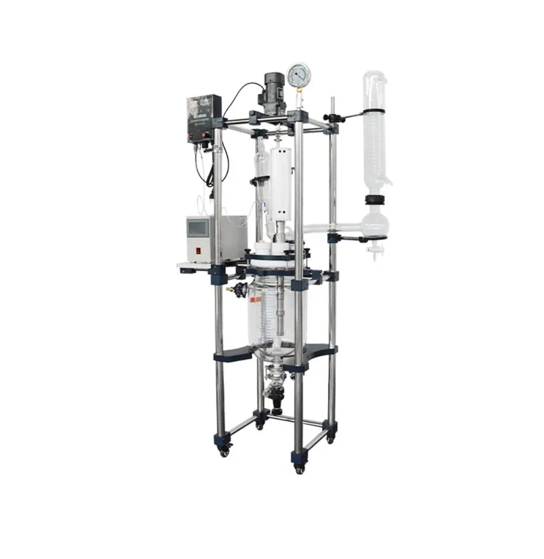 Explosion proof double layer jacketed glass reactor 