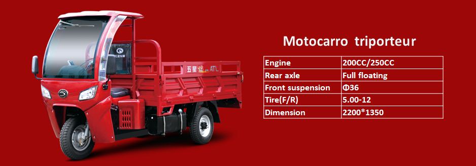 Motocarro triporteur carguero-Weichai lovol 300CC