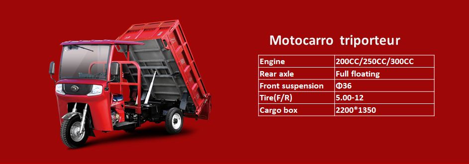 Motocarro triporteur carguero-Weichai lovol 250CC