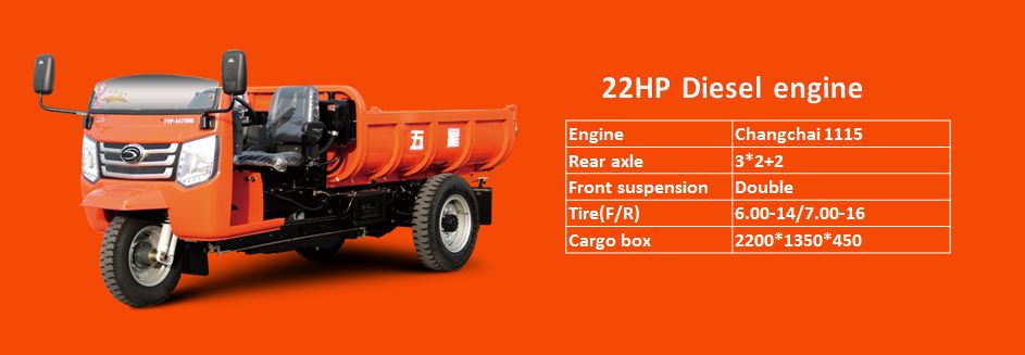 Weichai lovol diesel tricycle-H2 mining industry