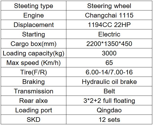 Hot sale weichai lovol powerful engine heavy loading diesel cargo tricycle