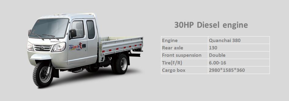 Weichai lovol diesel tricycle-YXB cabin