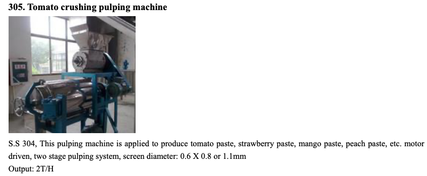 Complete Tomato Paste Processing Line