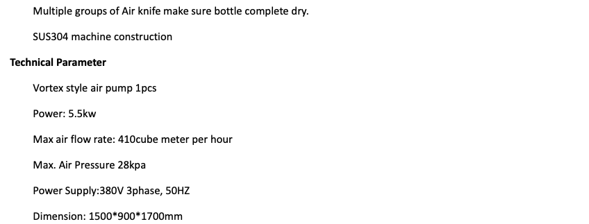 2000-3000 bottles of 500 ml  capacity Per Hour Water Filling Line