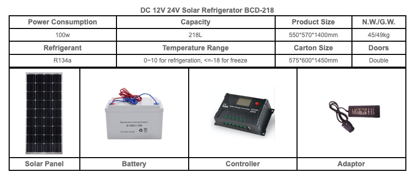 BCD-218 218Liter DC 12V 24V Upright Top Freezer Solar Refrigerator 6