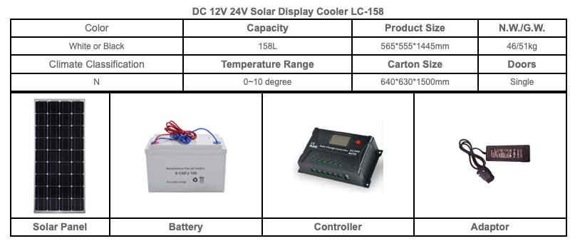 LC-158 158Liter Solar Display Cooler 5