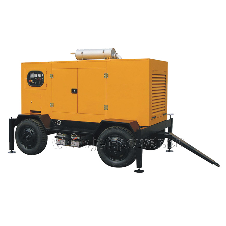 Trailer Type diesel generator set with 4 wheels - Fuzhou Jet Electric Machinery