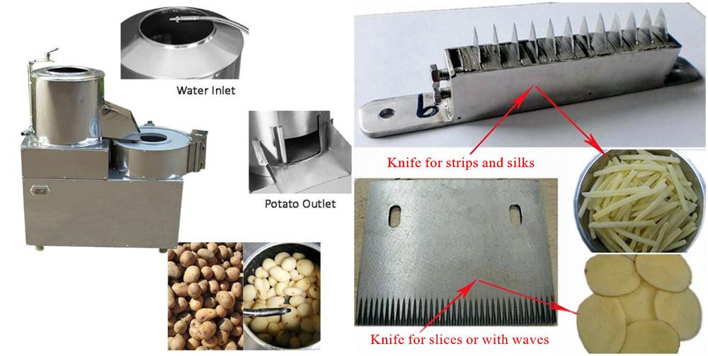 Potato Peeling /Slicing/ Stripping Machine 3