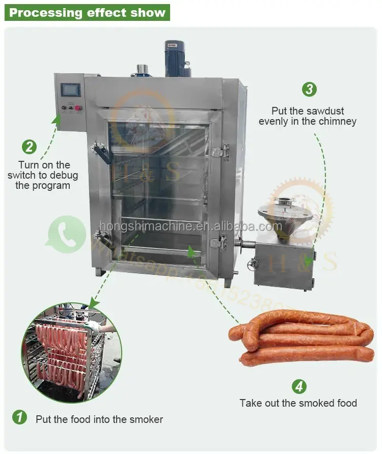 commercial professional small sausage Fish Chicken Catfish food smokehouse oven 2