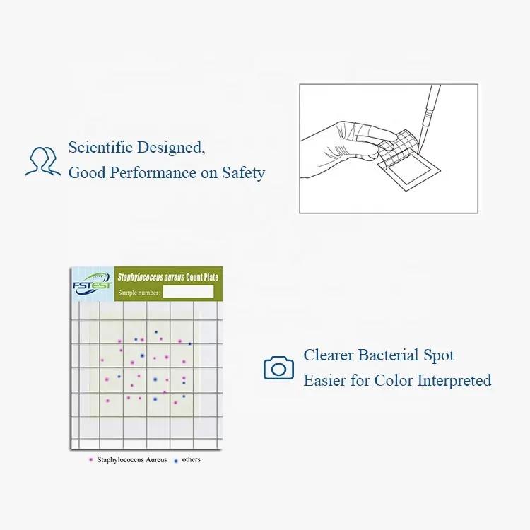 FSTest Pathogens Express Confirm Lab Supplies Staphylococcus Aureus Count Plate 3