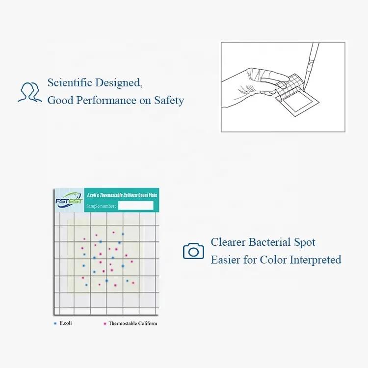 FSTest E.coli and Thermostable Coliform Count Plate Food Contamination Test Lab Supplies 1