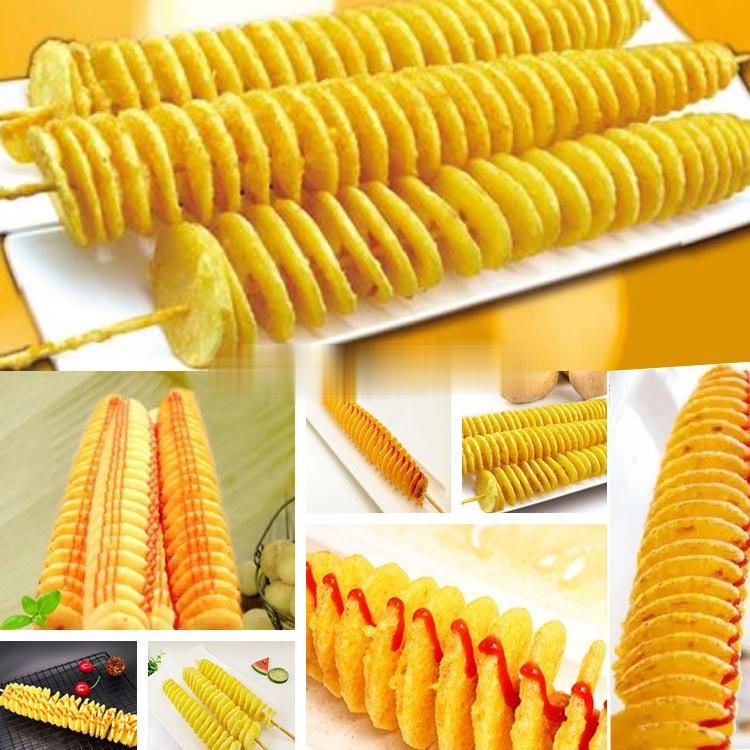 Spiral potato chips cutting machine 7