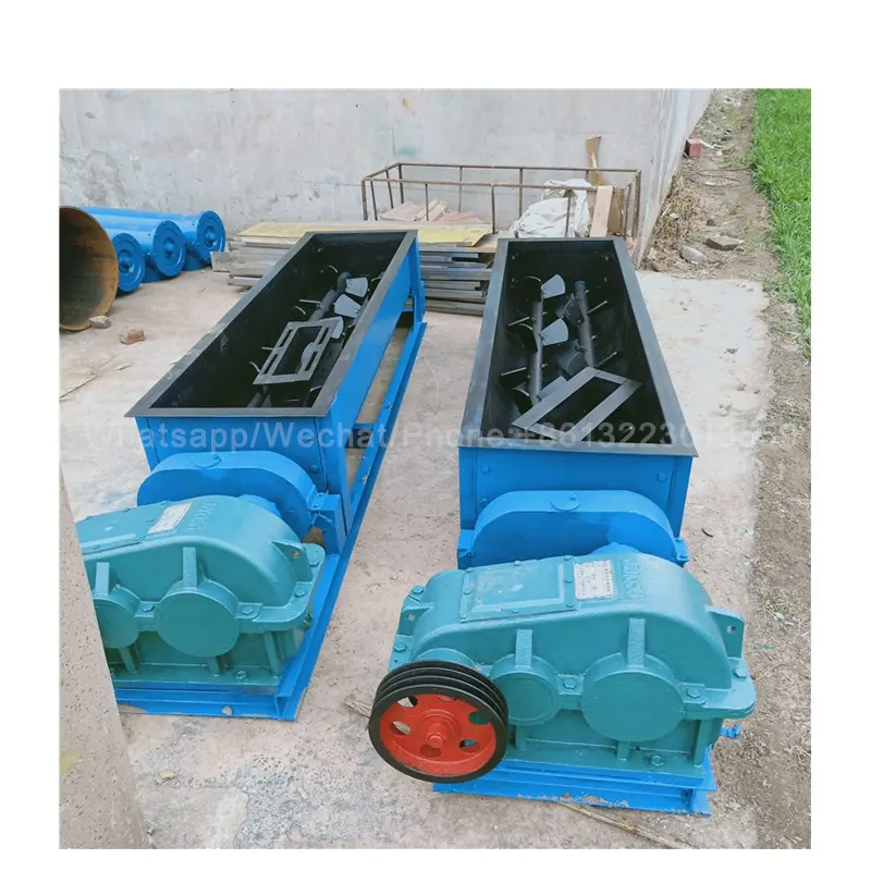 Pugmill clay double shaft mixer -  horizontal concrete industrial mixer