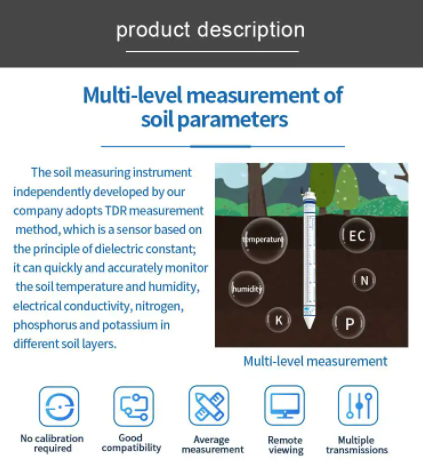 Soil detector, soil moisture monitoring, soil probe 15