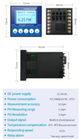 Water quality PH sensor Acidity tester acidity meter industrial online ph monitor controller sensor orp detector 8