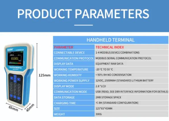 Portable Water Quality Monitor Water Quality Tester Water Quality Parameter Quick Tester Large screen display 4