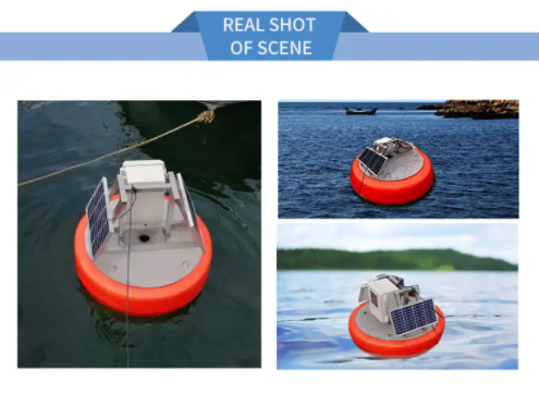 Floating water quality monitoring system, remote monitoring of PH, dissolved oxygen, turbidity etc.