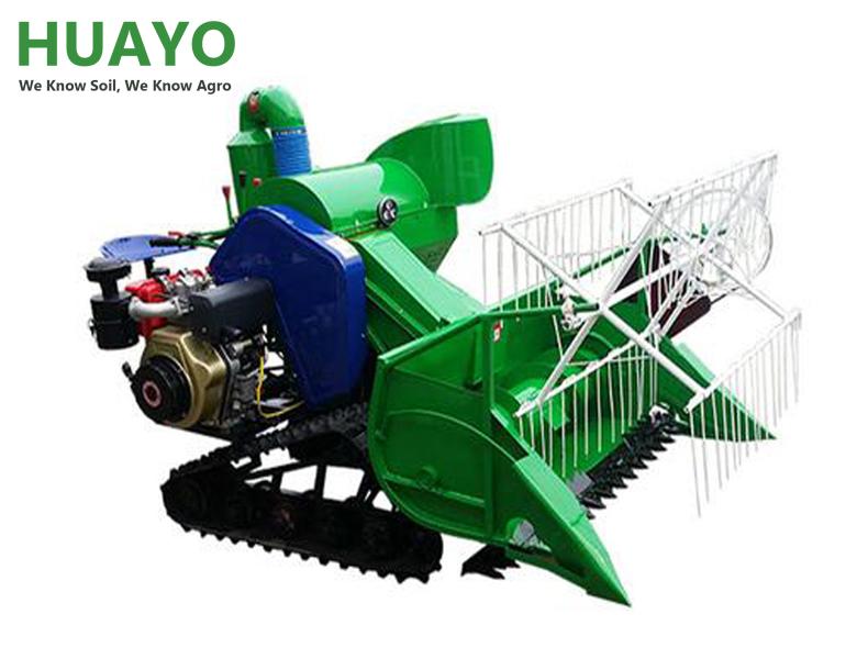 Crawler wheel Rice Harvester