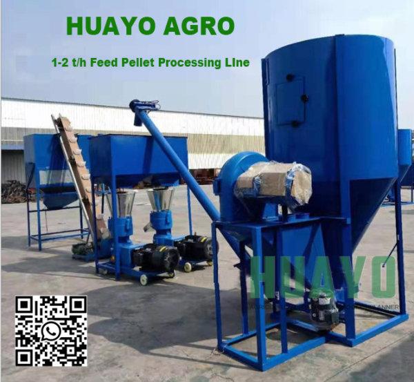 1-2 t/h Chicken Feed Pellet Line