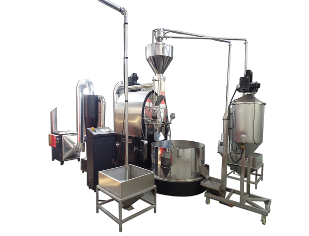 Complete coffee bean roasting machine