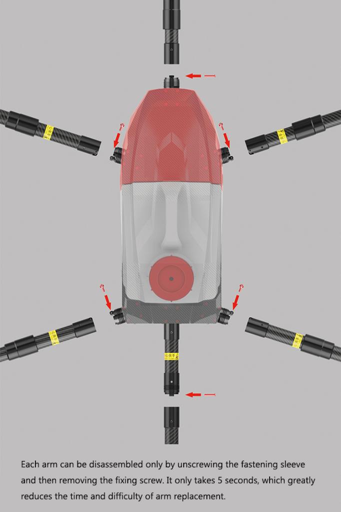 FDFC20 6 Axis 20L Agricultural Drone Frame