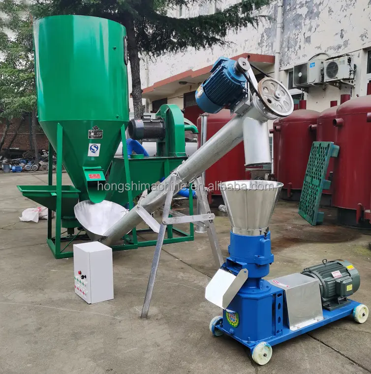 Animal poultry cattle chicken fish feed pellet making machine floating for livestock feed   3